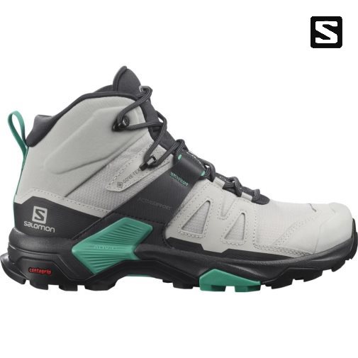 Light Grey / Black Salomon X Ultra 4 Mid GTX Women's Hiking Boots | PH 21984B